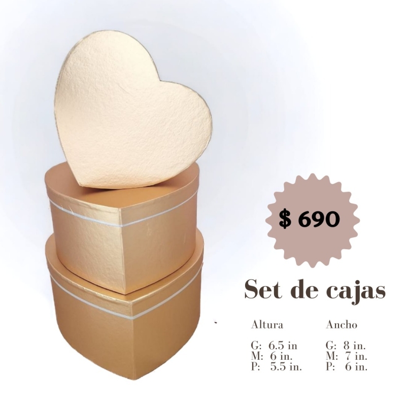 Caja Corazón Dorada