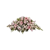 Ramo funebre de rosas y gerberas rosadas
