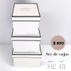Set de 3 cajas blancas 